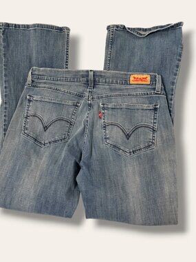 Levi's Jeans Women 30 Bootcut Low Rise 524 Too Superlow Light Wash Stretch Denim